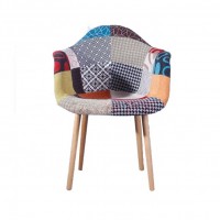 china wood legs fabric surface reception chair